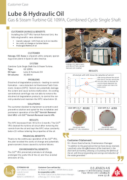 Gas & Steam Turbine GE 109FA, Lube & Hydraulic Oil, Combined Cycle Single Shaft_CCPO6050